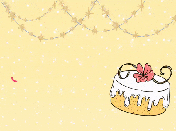Happy Birthday cake - animated