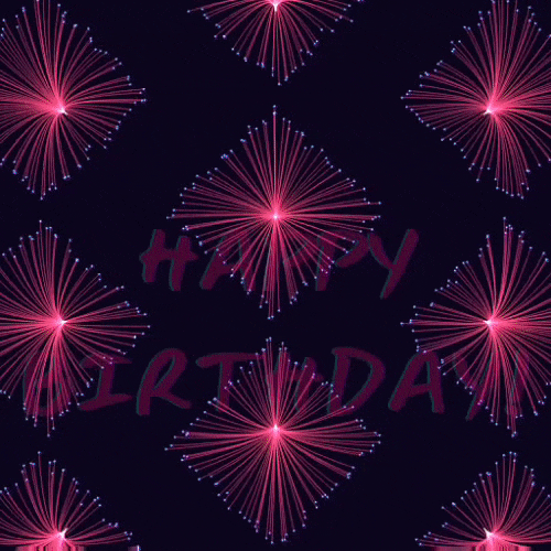 Fireworks - happy birthday animated gif