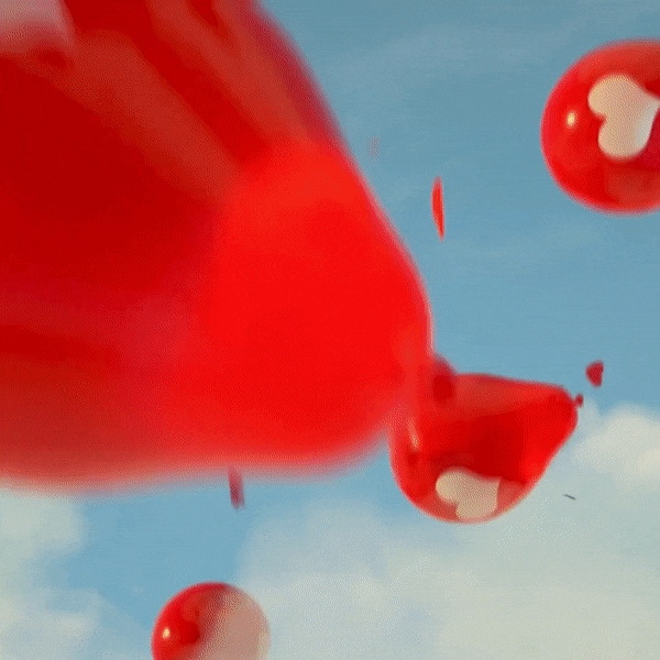 red ballons - happy birthday