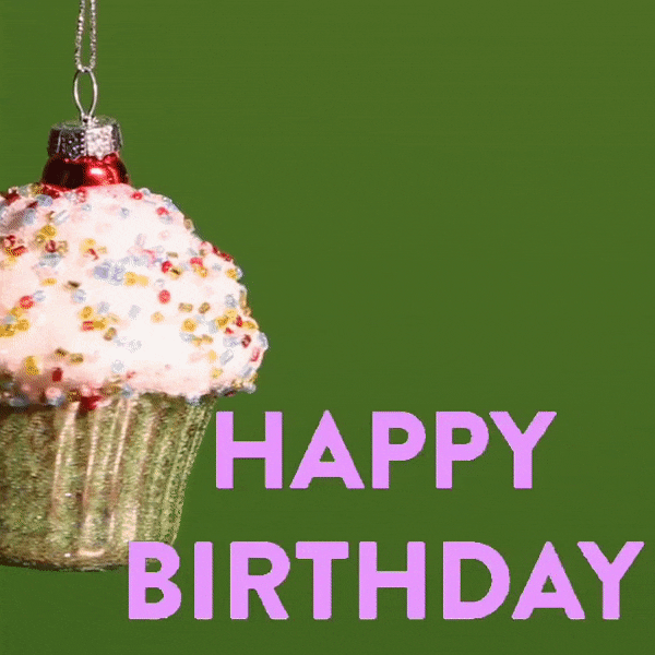 Revolving cupcake - happy birthday