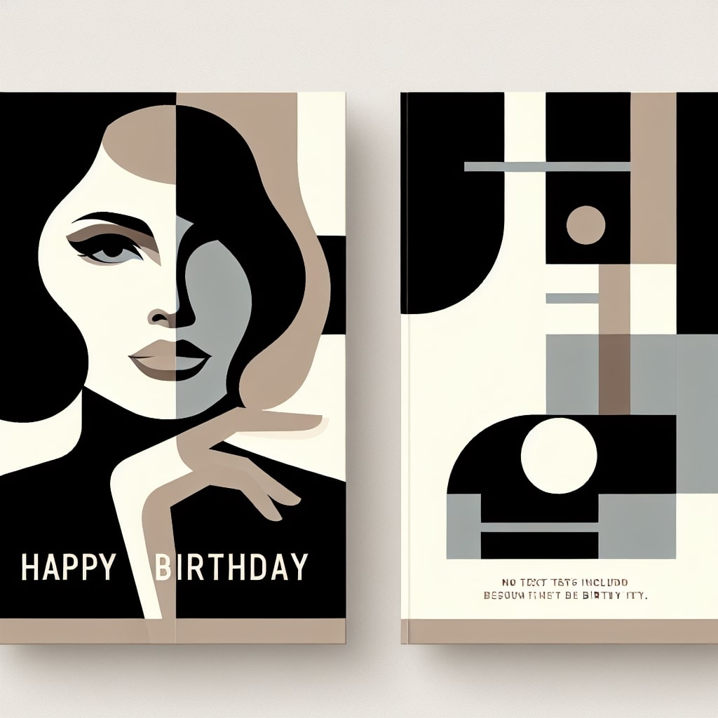 abstract happy birthday card or image monochromatic