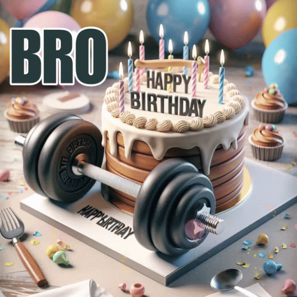 Happy Birthday Bro (Brother) Animated GIF