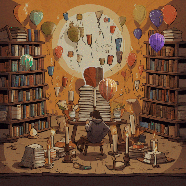 Adventure awaits - library background