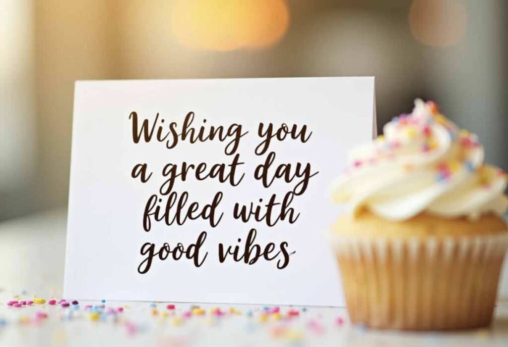 Wishing you a great day filled with good vibes